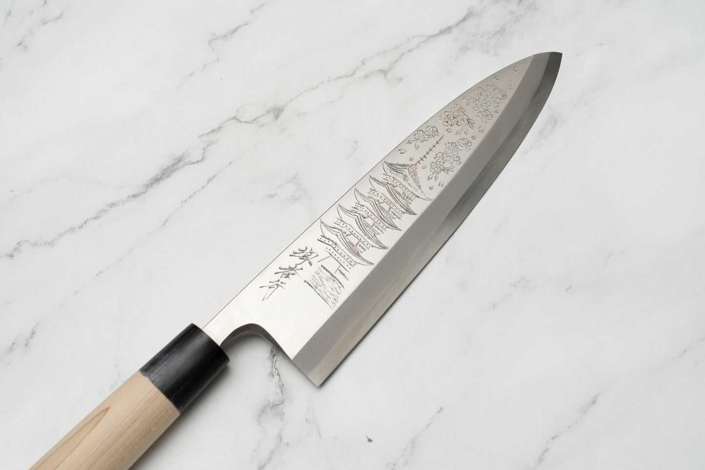 Michiko Kubota Engrave Deba 240mm Gojunoto 5 Storey Pagoda