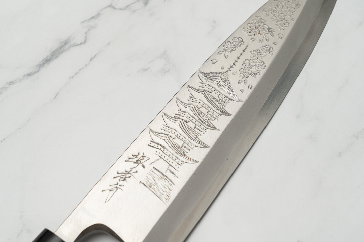 Michiko Kubota Engrave Deba 240mm Gojunoto 5 Storey Pagoda