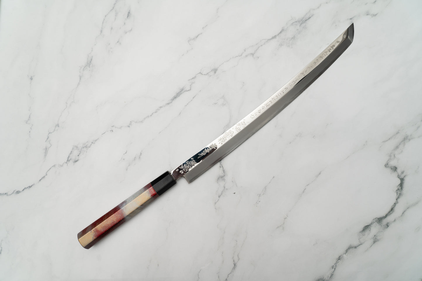 Sakai Takayuki RINKA Ginsan Silver 3 Japanese Chef's Mirrored Sakimaru-Takohiki(Sashimi) 390mm