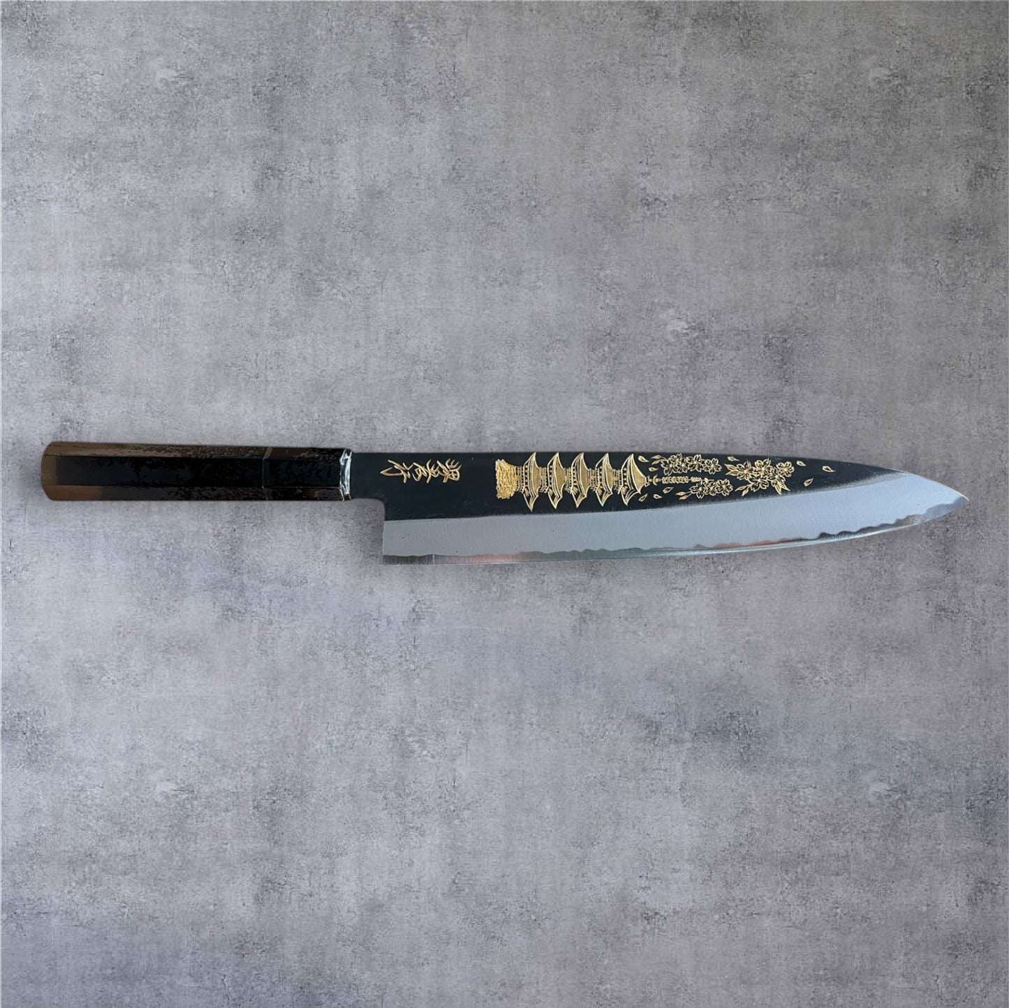 Michiko Kubota Engrave Gyuto 240 mm White 2 Maiko Hanabi
