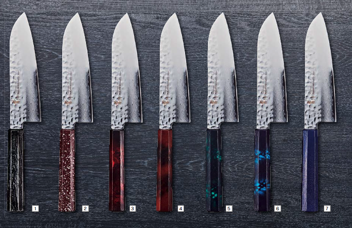 Sakai Takayuki 33 Layer Damascus with ABS Handle (NANAIRO Series) Santoku 170 mm