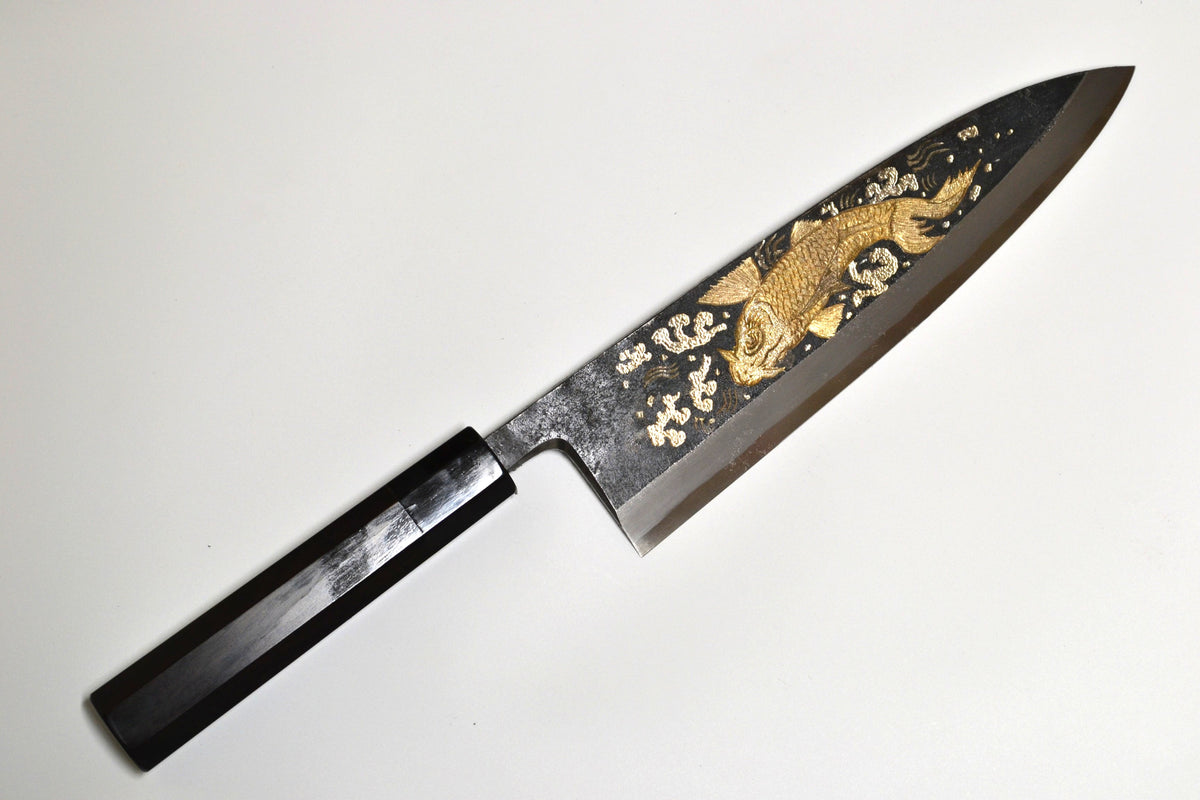 [PRE-ORDER] Michiko Kubota Engraved Deba 240mm — Sojo no koi