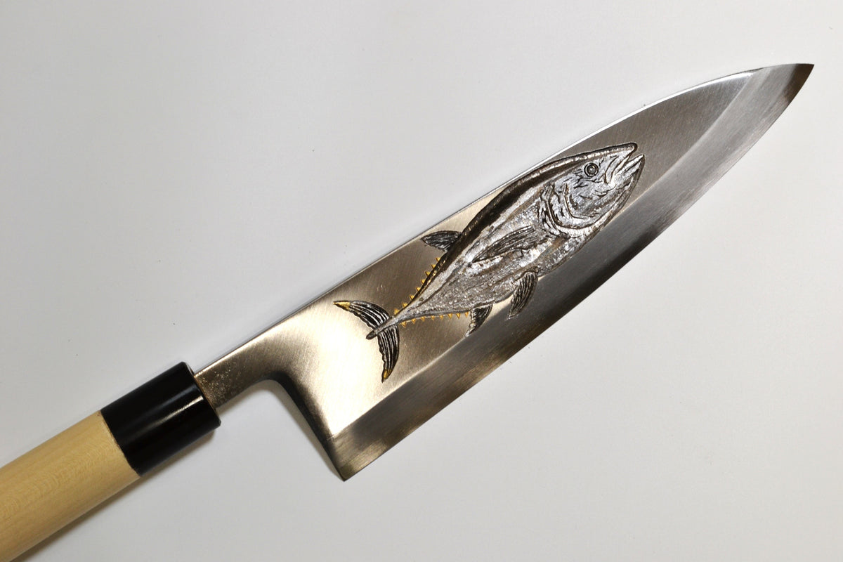 [PRE-ORDER] Michiko Kubota Engraved Deba 240mm — Tuna