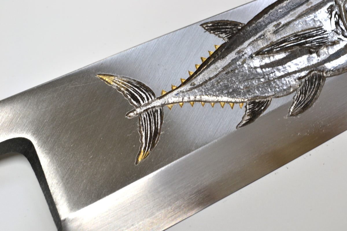 [PRE-ORDER] Michiko Kubota Engraved Deba 240mm — Tuna