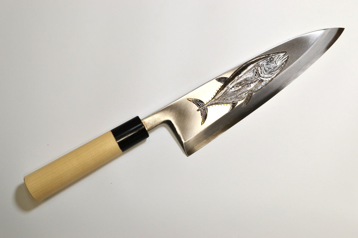 [PRE-ORDER] Michiko Kubota Engraved Deba 240mm — Tuna