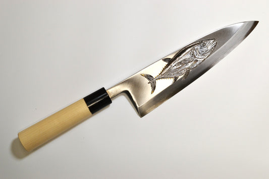 [PRE-ORDER] Michiko Kubota Engraved Deba 240mm — Tuna