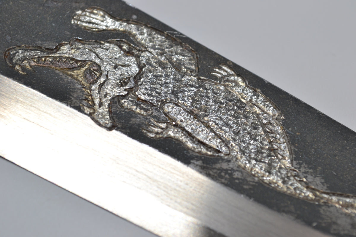 [PRE-ORDER] Michiko Kubota Engraved Deba 165mm — Crocodile
