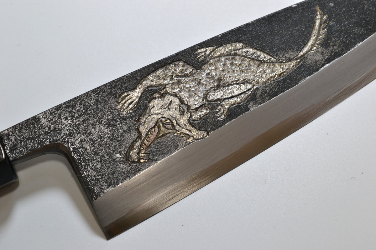 [PRE-ORDER] Michiko Kubota Engraved Deba 165mm — Crocodile