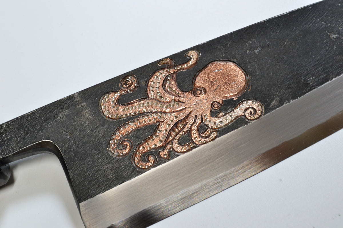 [PRE-ORDER] Michiko Kubota Engraved Deba 165mm — Octopus