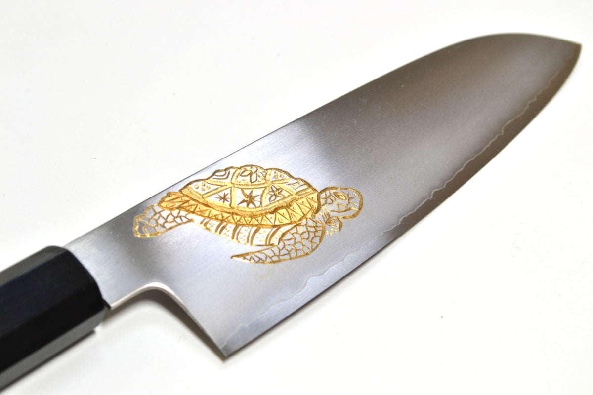 [PRE-ORDER] Michiko Kubota Engraved Santoku 180mm — Turtle
