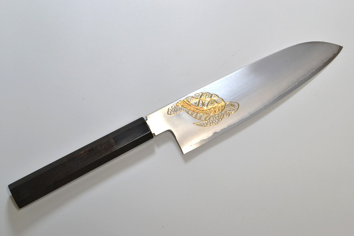 [PRE-ORDER] Michiko Kubota Engraved Santoku 180mm — Turtle