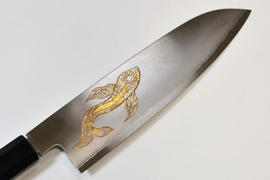 [PRE-ORDER] Michiko Kubota Engraved Santoku 180mm — Goldfish