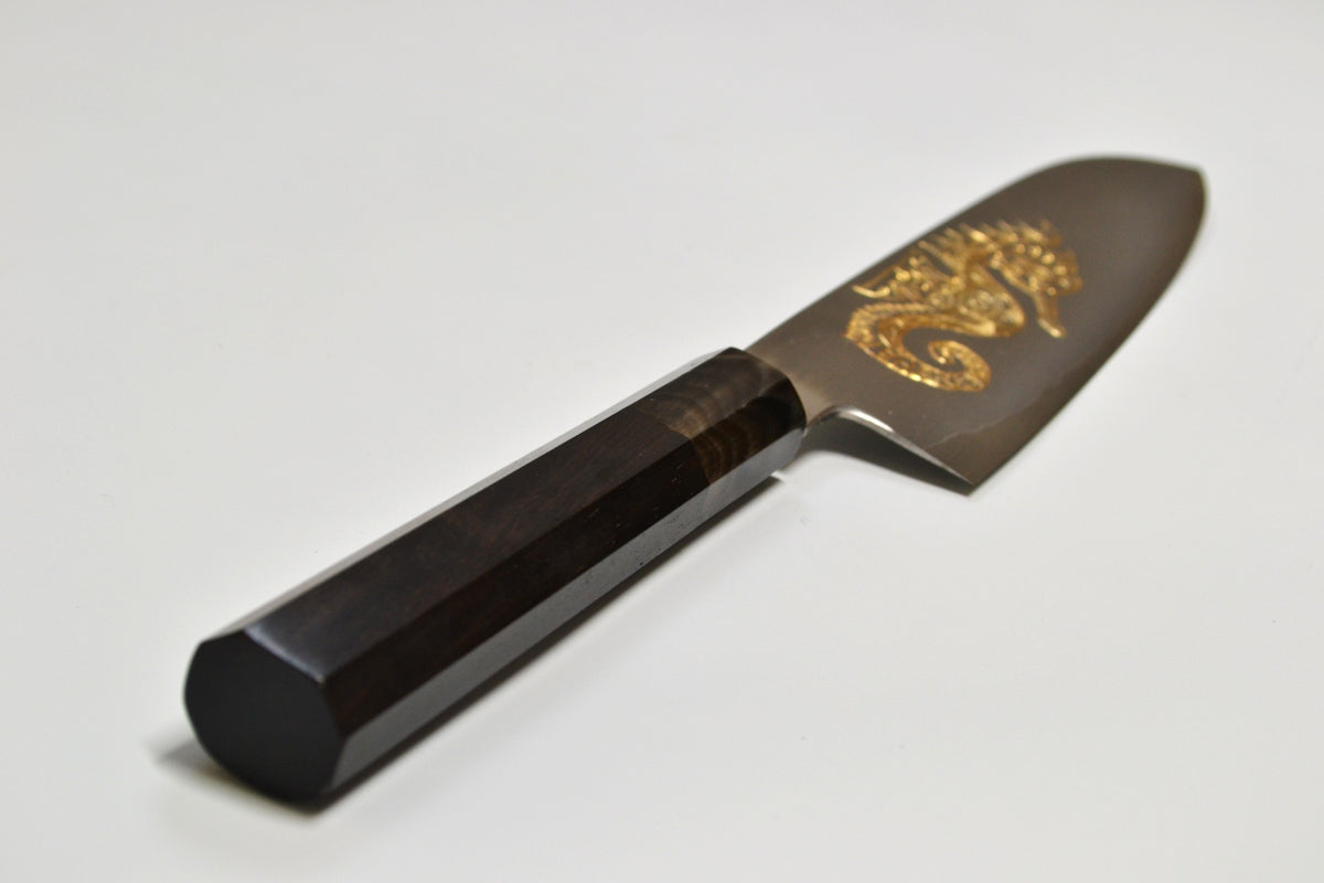 [PRE-ORDER] Michiko Kubota Engraved Wa Santoku 180mm — Seahorse