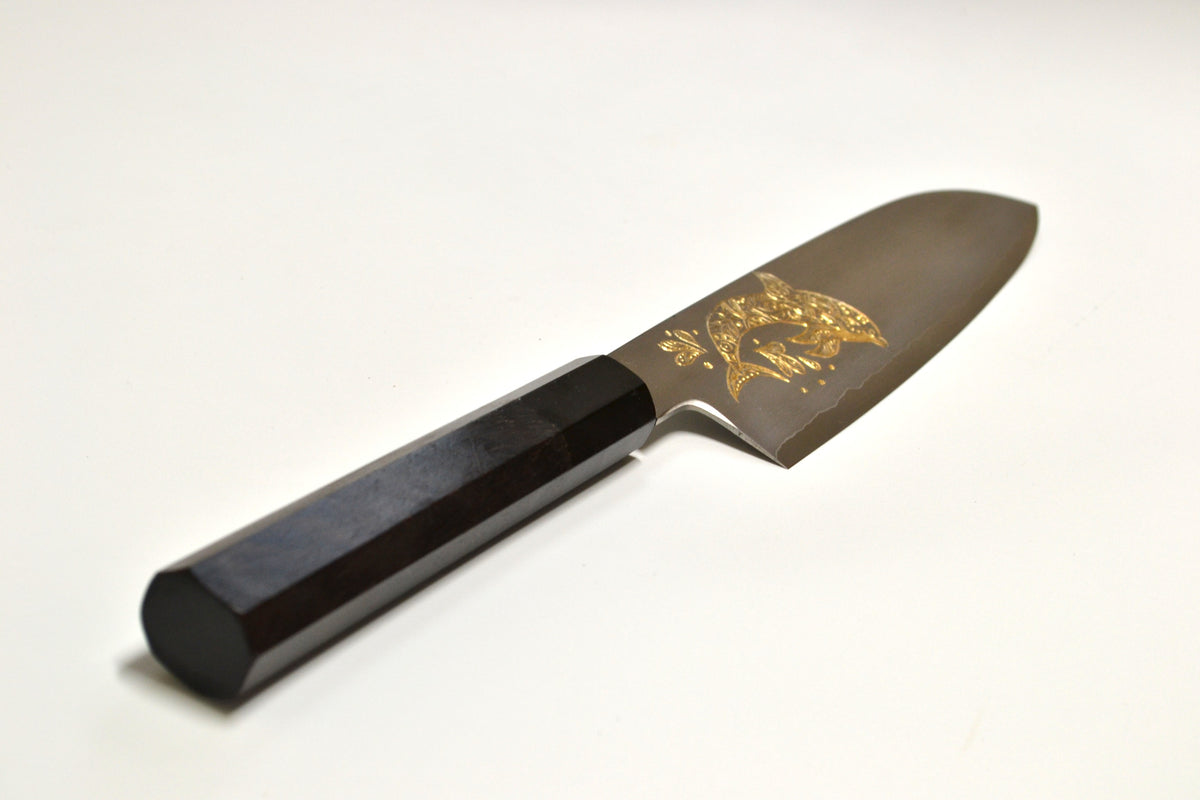 [PRE-ORDER] Michiko Kubota Engraved Wa Santoku 180mm — Dolphin