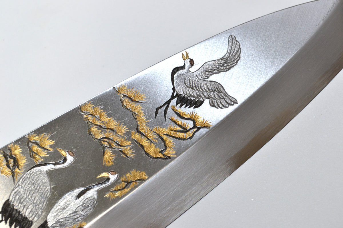 [PRE-ORDER] Michiko Kubota Engraved Deba 240mm — Syōkaku
