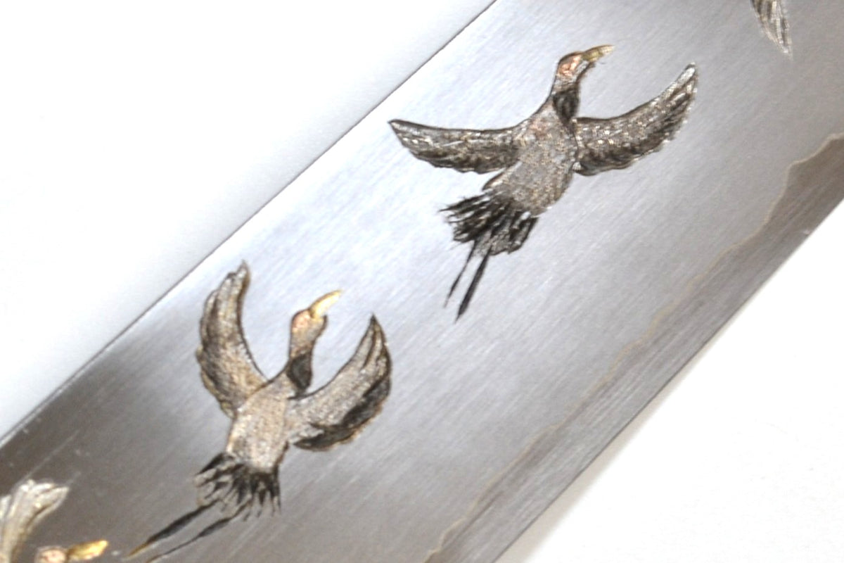 [PRE-ORDER] Michiko Kubota Engraved Sujihiki 270mm — Flock of cranes