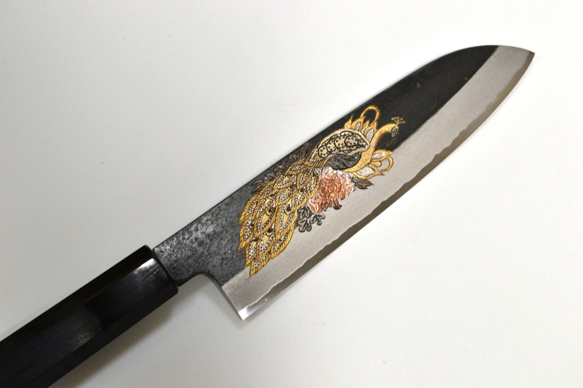 [PRE-ORDER] Michiko Kubota Engraved Santoku 180mm — Peacock