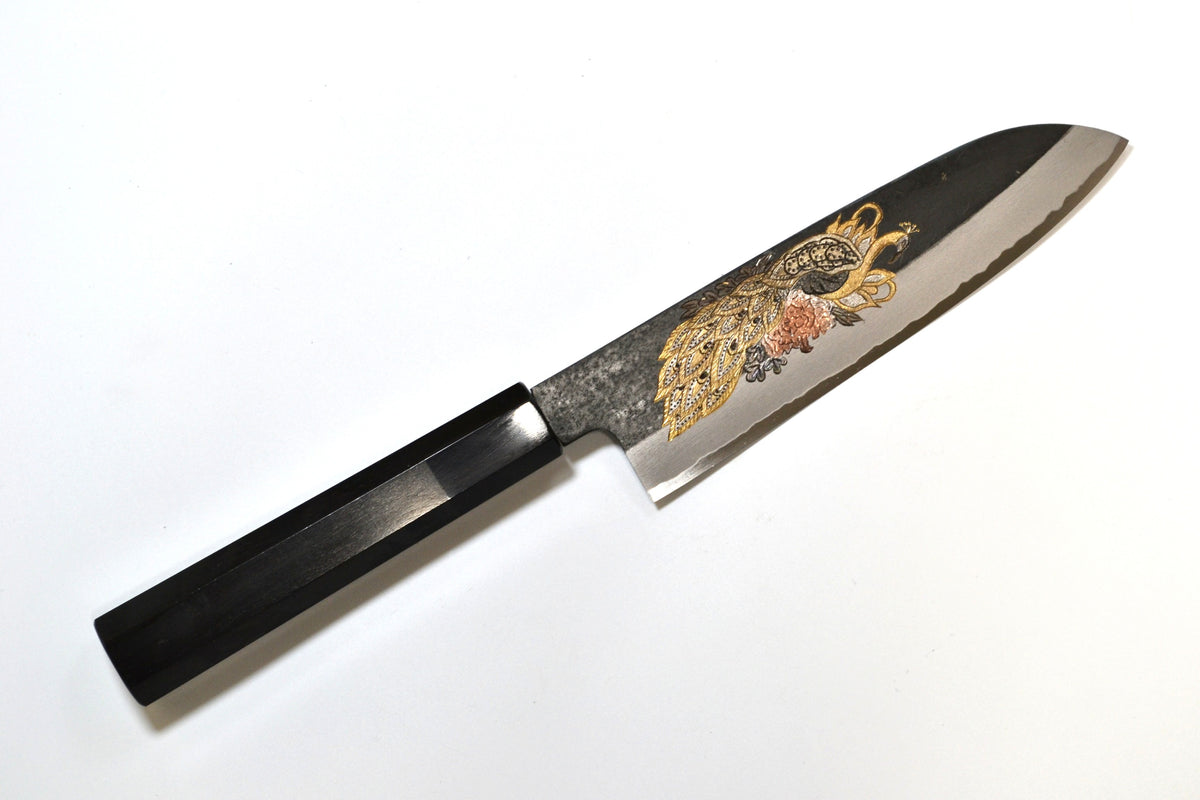 [PRE-ORDER] Michiko Kubota Engraved Santoku 180mm — Peacock