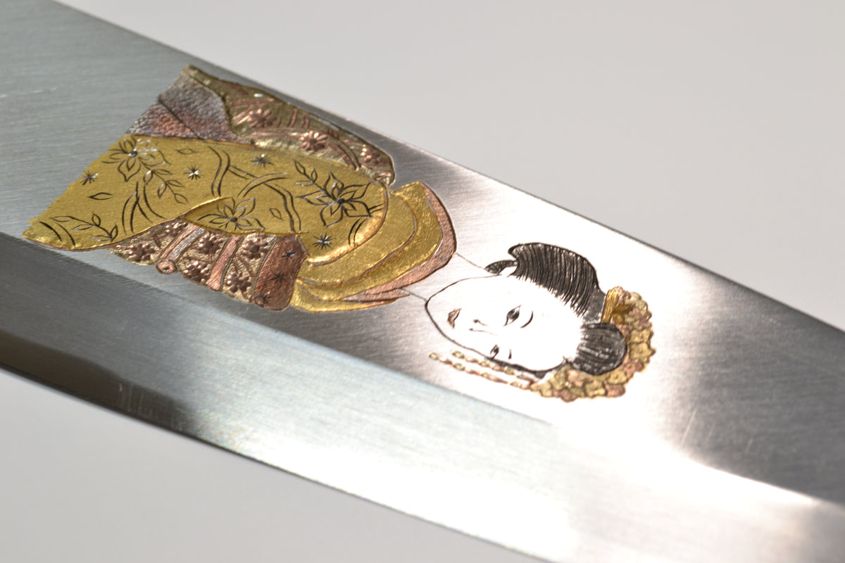 [PRE-ORDER] Michiko Kubota Engraved Deba 240mm — Geisha