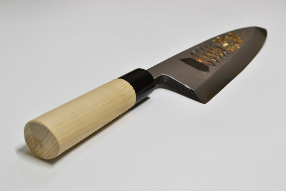 [PRE-ORDER] Michiko Kubota Engraved Deba 240mm — Five-Storied Pagoda