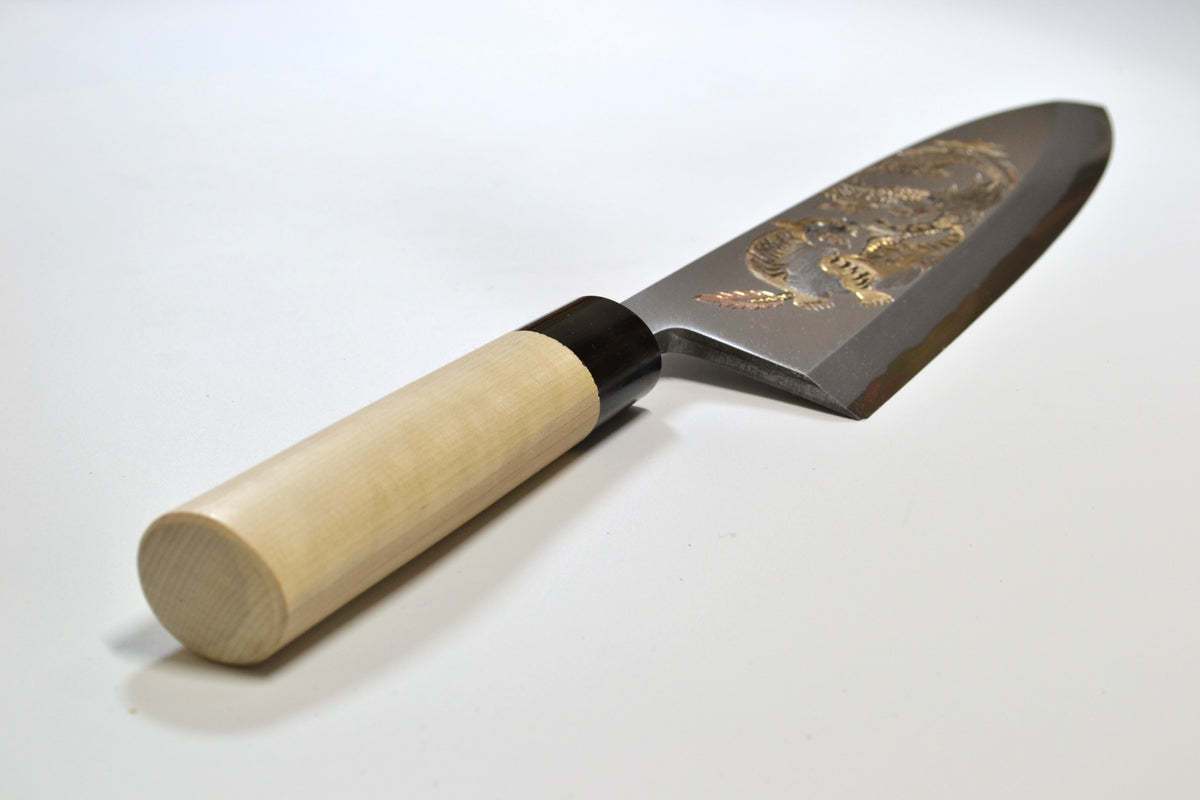 [PRE-ORDER] Michiko Kubota Engraved Deba 300mm — Spirit of Dragon and Tiger