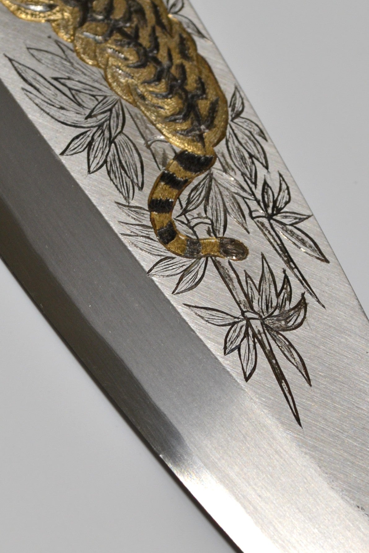 [PRE-ORDER] Michiko Kubota Engraved Deba 240mm — The Tiger’s Gaze