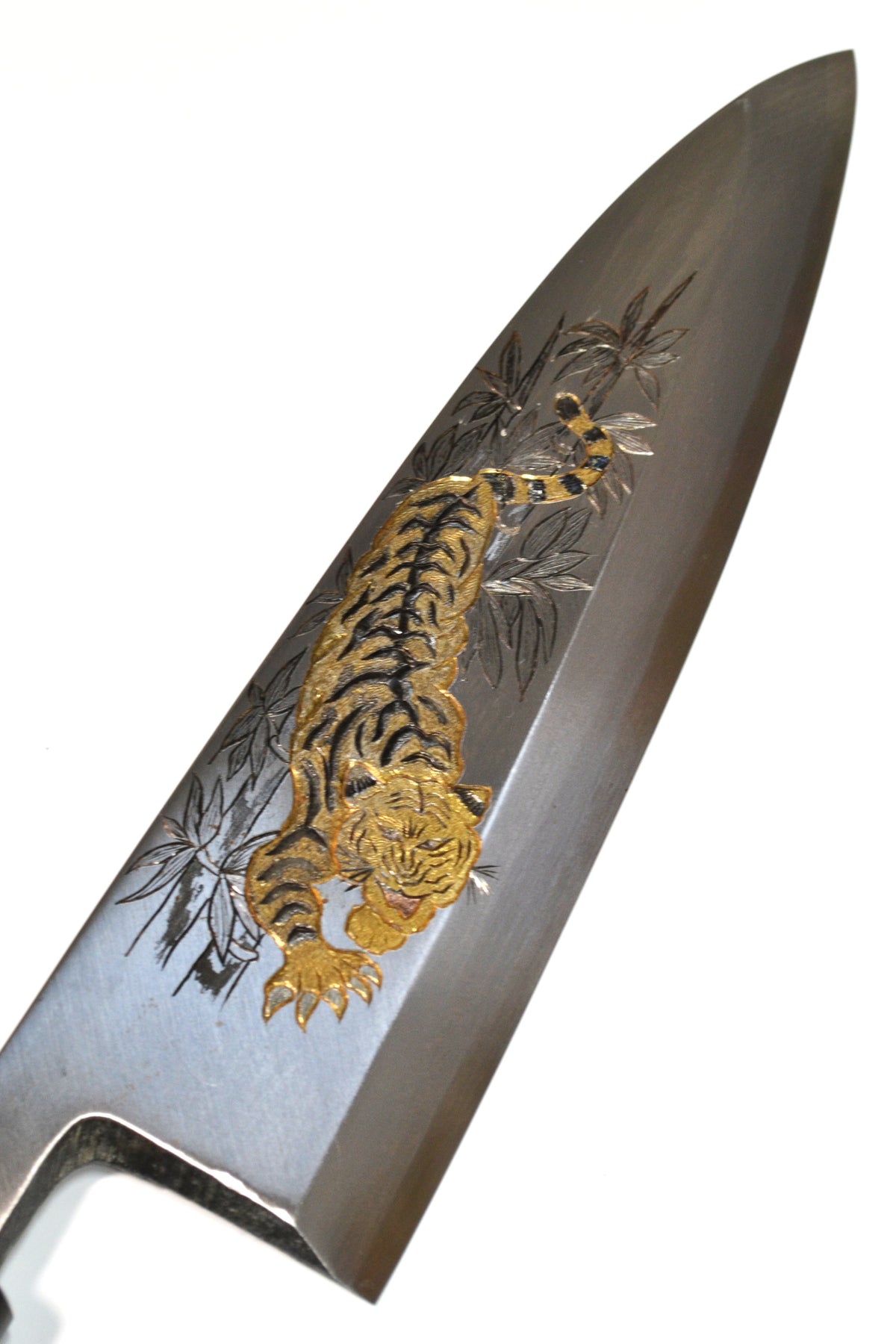 [PRE-ORDER] Michiko Kubota Engraved Deba 240mm — The Tiger’s Gaze