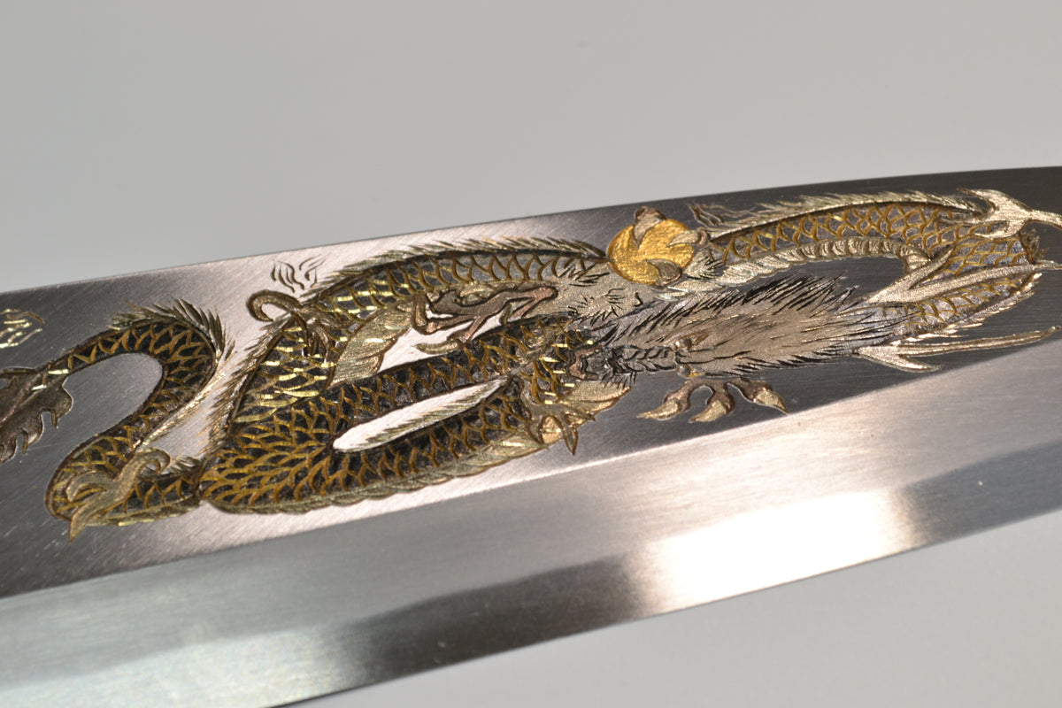 [PRE-ORDER] Michiko Kubota Engraved Deba 240mm — The Dragon’s Gate