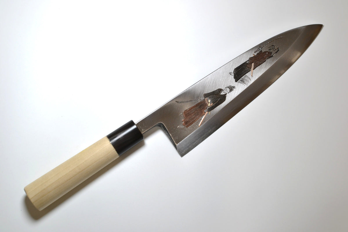 [PRE-ORDER] Michiko Kubota Engraved Deba 240mm — Musashi and Kojiro