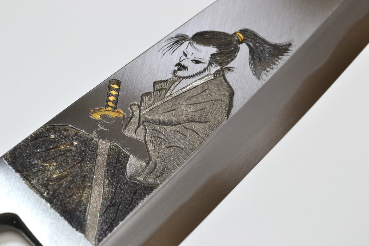 [PRE-ORDER] Michiko Kubota Engraved Deba 240mm — Pride of Samurai