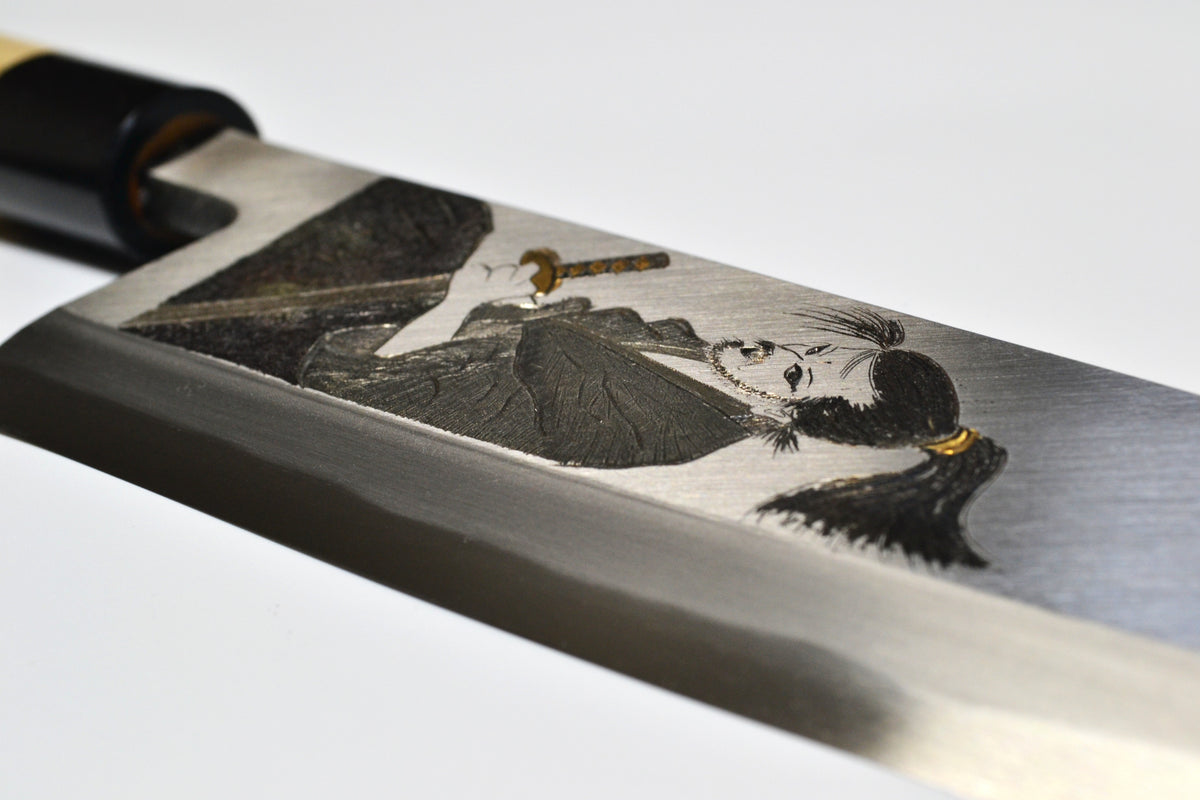 [PRE-ORDER] Michiko Kubota Engraved Deba 240mm — Pride of Samurai