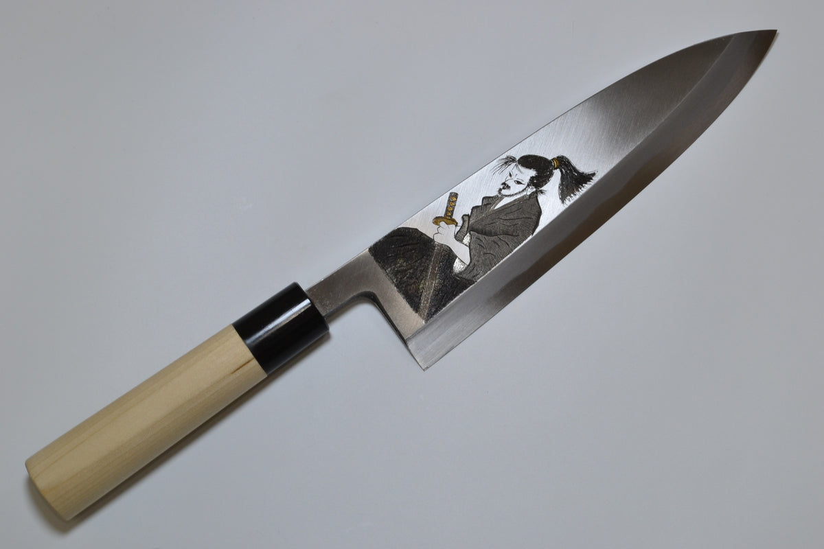 [PRE-ORDER] Michiko Kubota Engraved Deba 240mm — Pride of Samurai