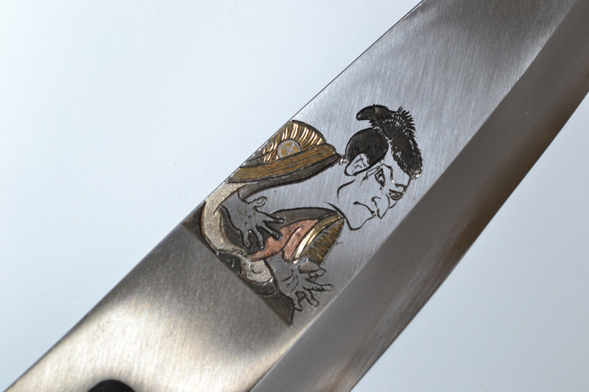 [PRE-ORDER] Michiko Kubota Engraved Deba 210mm — Male Ukiyoe