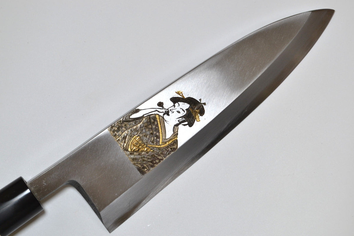[PRE-ORDER] Michiko Kubota Engraved Deba 210mm — Female Ukiyoe