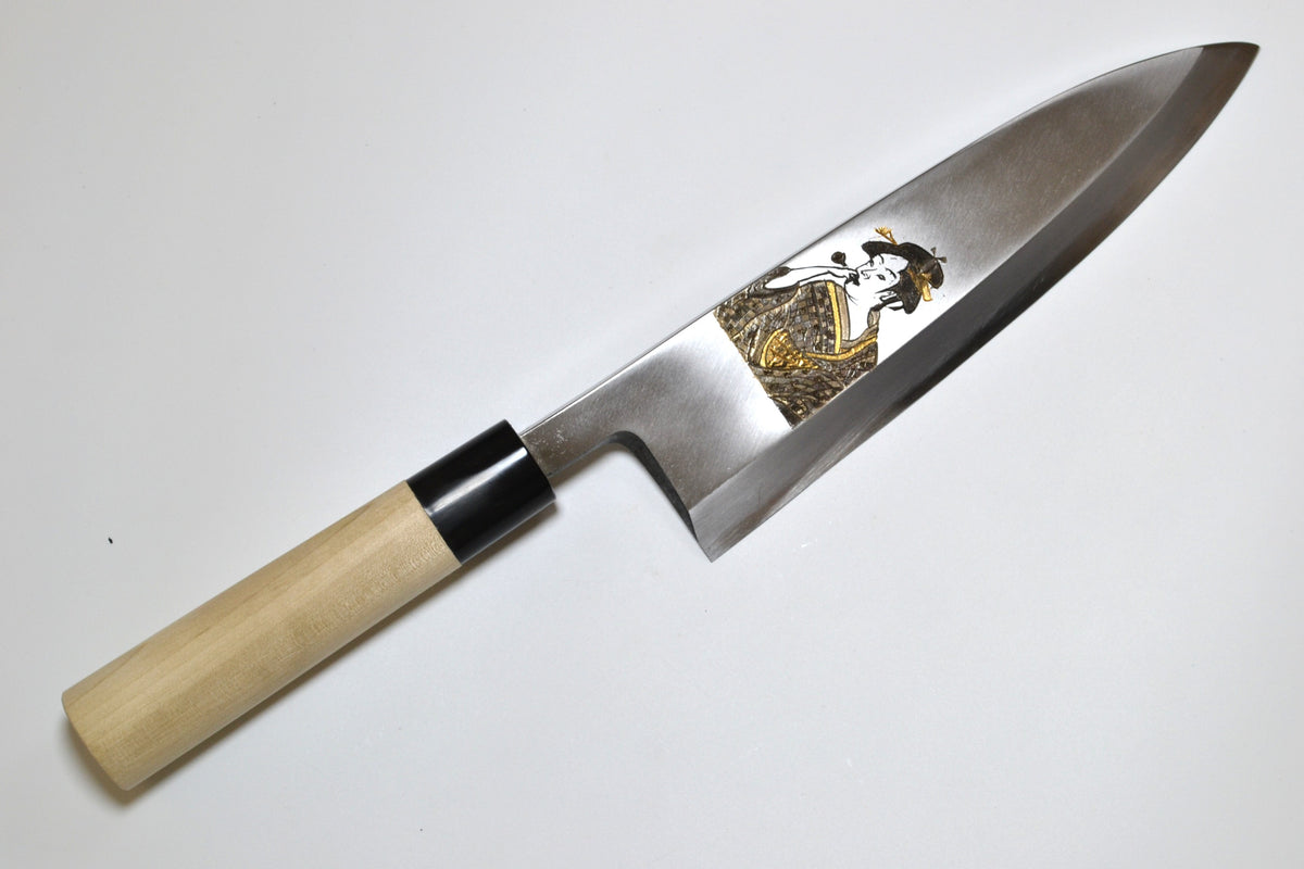 [PRE-ORDER] Michiko Kubota Engraved Deba 210mm — Female Ukiyoe