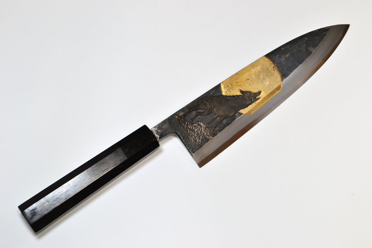 [PRE-ORDER] Michiko Kubota Engraved Deba 210mm — Howling Wolf