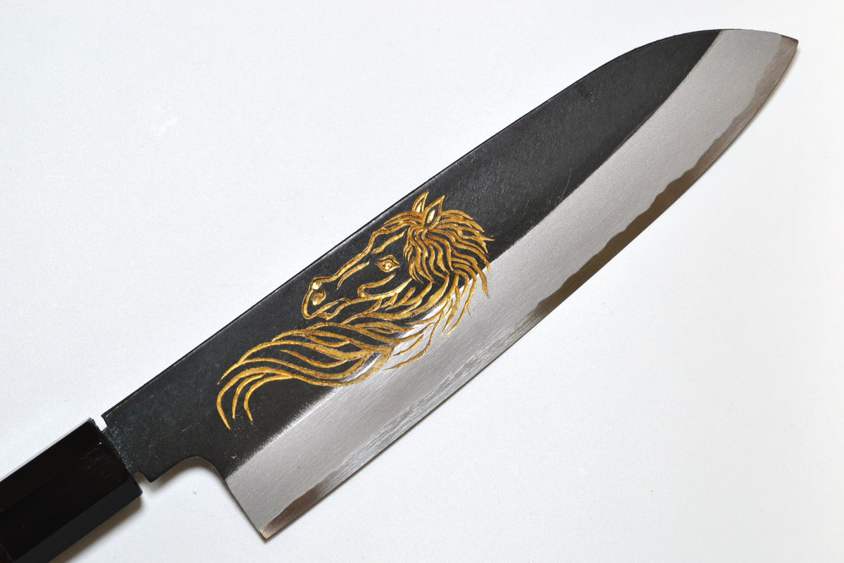 [PRE-ORDER] Michiko Kubota Engraved Santoku 180mm — Celestial Horse