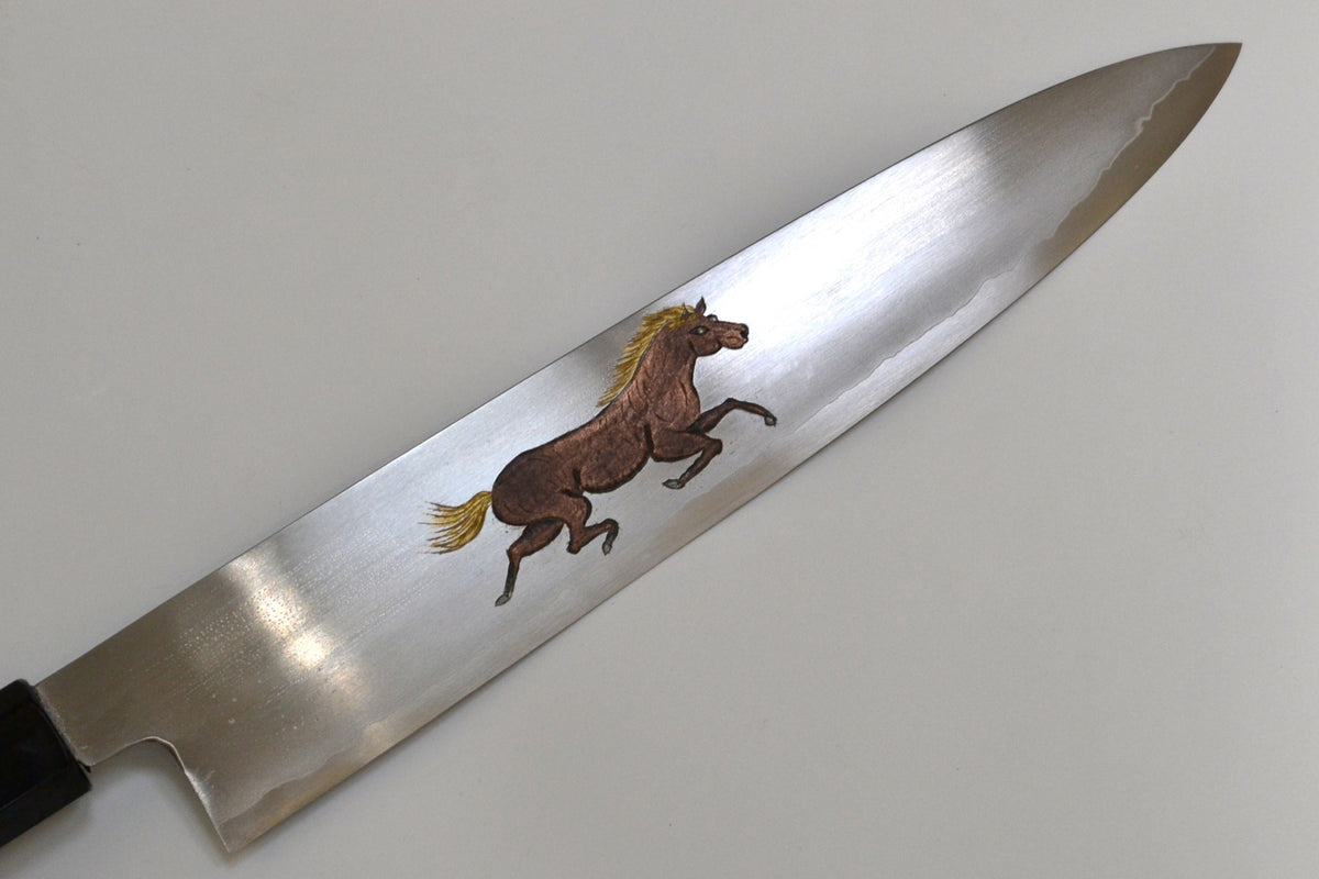 [PRE-ORDER] Michiko Kubota Engraved Gyuto 210mm — Galloping Horse