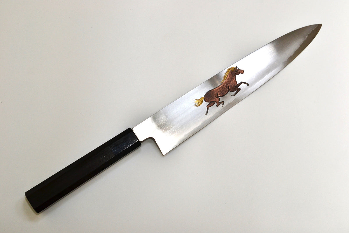 [PRE-ORDER] Michiko Kubota Engraved Gyuto 210mm — Galloping Horse