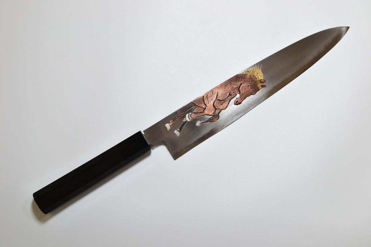 [PRE-ORDER] Michiko Kubota Engraved Gyuto 240mm — Prancing Horse