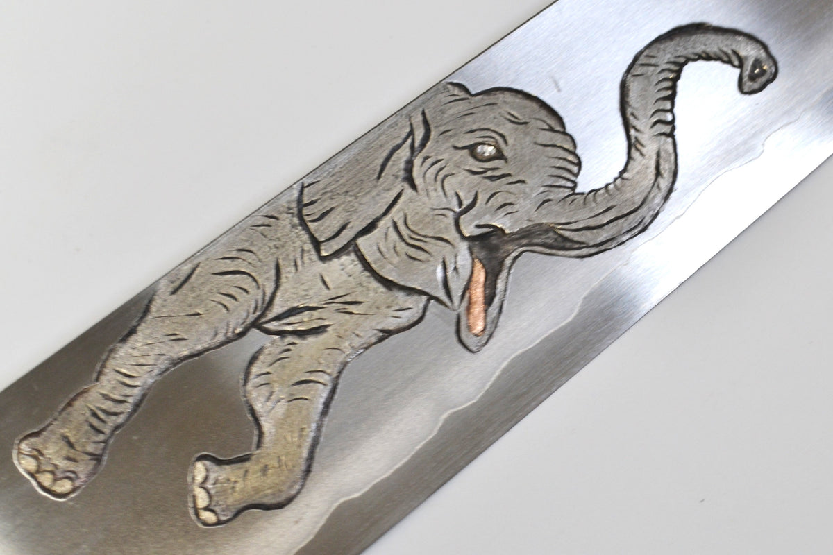 [PRE-ORDER] Michiko Kubota Engraved Gyuto 240mm — Elephant Calf