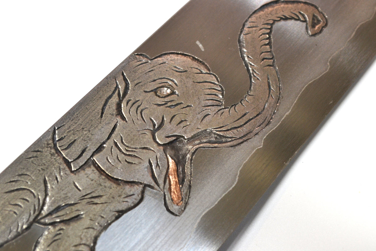 [PRE-ORDER] Michiko Kubota Engraved Gyuto 240mm — Elephant Calf