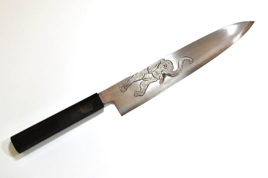 [PRE-ORDER] Michiko Kubota Engraved Gyuto 240mm — Elephant Calf