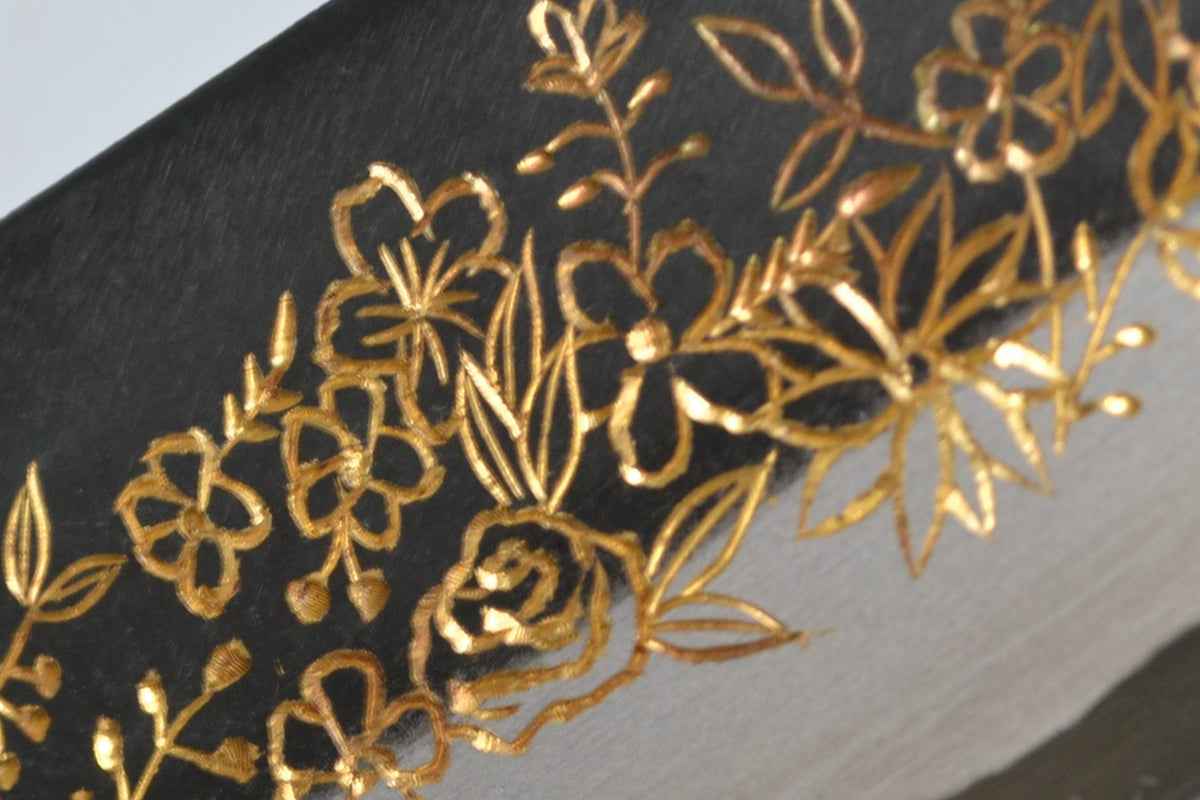 [PRE-ORDER] Michiko Kubota Engraved Santoku 180mm — Flower garden